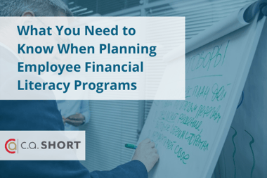 What You Need to Know When Planning Employee Financial Literacy Programs