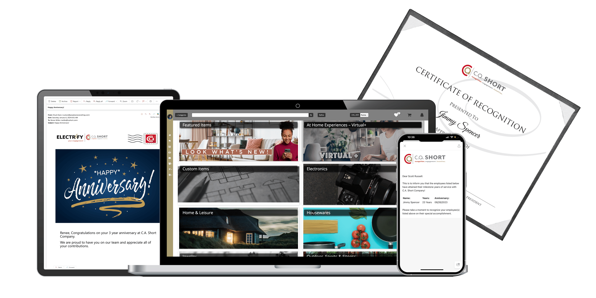 CAS Anniversaries on various devices