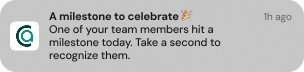 Milestone Celebration Notification