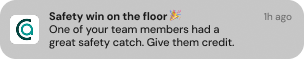Safety Win Notification