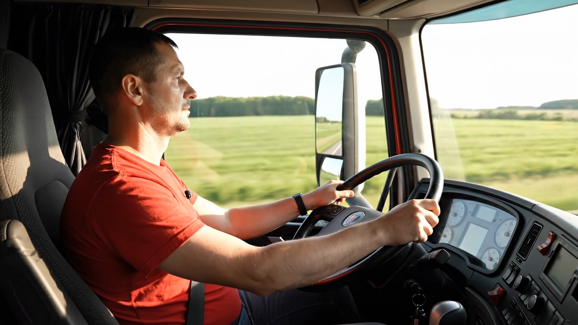 Truck Driver Driving